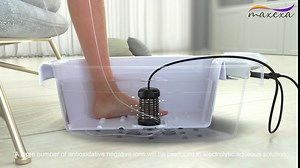 Ionic Foot Bath Detox Machine, Portable Spa That Removes Toxins, Feet Soak Personal Cleanse BioEnergizer. Includes 3 arrays, 90 Plastic Liners, Wooden Foot Roller.