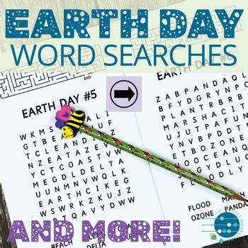Earth Day Activities Booklet Word Searches Puzzles Worksheets Level 1A