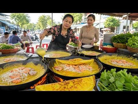 The BANH XEO Pan That Never Stops Sizzling - Saigon Cooking Skills | Vietnamese Street Food