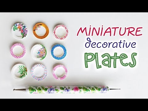 Miniature Decorative Plates - Polymer Clay Tutorial // Dollhouse DIY
