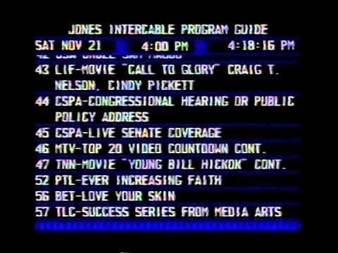 Electronic Program Guide on Jones Intercable in Naperville, IL on 11/21/87