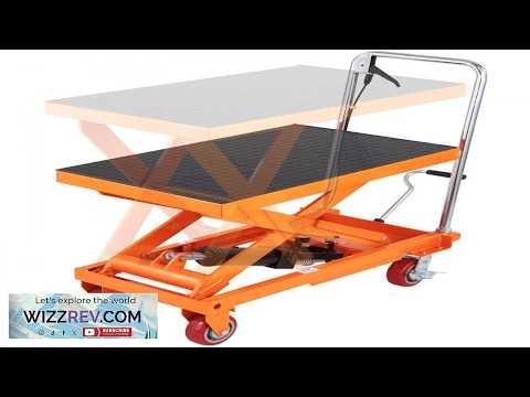 VEVOR Hydraulic Lift Table Cart 1100lbs Capacity 35.4" Lifting Height Manual Single