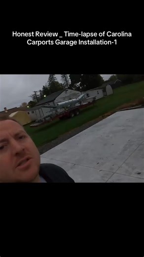 Honest Review _ Time-lapse of Carolina Carports Garage Installation-1