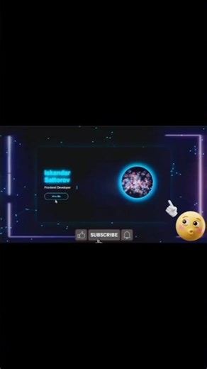 🔥 Neon Portfolio Website | HTML CSS + Particles Animation