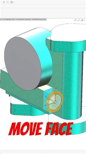 Using move face in solidworks 😀 #shorts #ytshorts #solidworks #malviyacadsolution