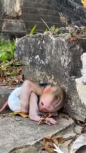 A BABY MONKEY HAVE FEELING SCARED 🐒💔 | Monkey BiBi