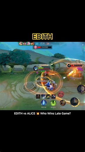 EDITH vs ALICE 💥 #mobilelegends #mlbb #mlbbcreatorcamp #mlbbhighlights #edith #alice #mobalegends5v5