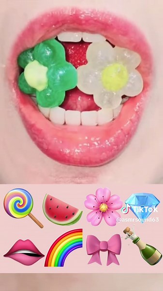ASMR with *eating candy*@Glossy sounds #asmrsounds #eatingsounds #asmr #mukbang #videos