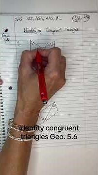 Geo. 5.6 Identify congruent triangles #congruenttriangles