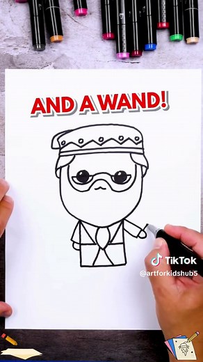 Cómo dibujar un Dumbledore adorable