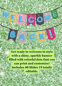 Welcome Back Editable Banner