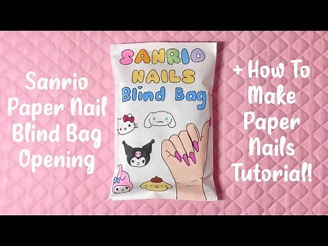 paper diy ✨ sanrio nails blind bag | asmr tutorial 🫧 | applefrog