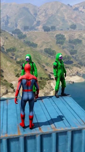 GTA 5 Epic Sky Water Ragdolls Spiderman Jump/Fails Ep 211 #shorts