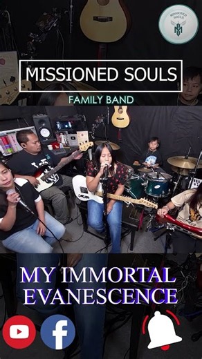 MY IMMORTAL by Evanescence (band version) | Missioned Souls | Family band studio cover