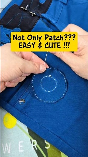 Easy & Cute Patch Idea! Beginners’ Hand Sewing Trick to Cover a Hole — So Simple!
