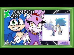 Movie Sonic & Blaze Visit Deviant Art - BLAZE KISSING SONIC?!