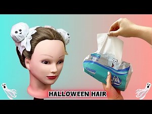 👻 Ghost Hair Tutorial 👻 No-Cost Halloween Hair DIY 🎃