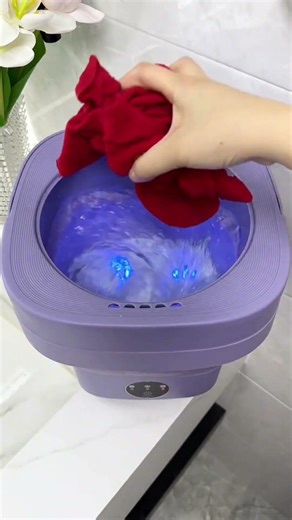 Portable Foldable Mini Washing Machine – Compact Washer with Spin Dry