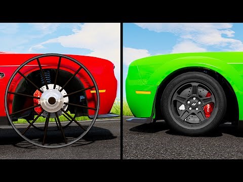 Wagon Wheel vs Car Wheel - Beamng drive
