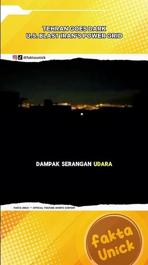 Tehran in total darkness! America and Israel destroy Iran's power grid.