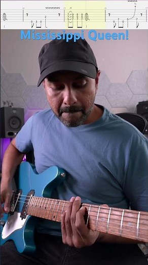 How to play Mississippi Queen by Mountain #guitar #classicrock #tabs