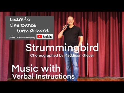 ABSOLUTE BEGINNER LINE DANCE LESSON 74 - Strummingbird - Part 2 - Music with verbal instruction