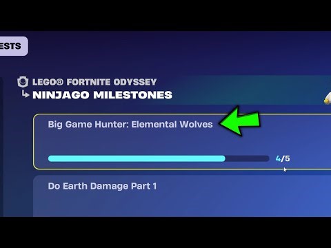 Big Game Hunter: Elemental Wolves - Lego Fortnite Ninjago Milestone Quests