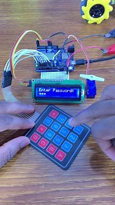 Servo Motor Control connected to sn external power supply with Arduino Uno R4 WiFi using 4*4 Keypad matrix and an LCD Display #keypad #servomotor #gear #arduinounor4wifi #lcddisplay #angle | Upload Ideas with Itamar