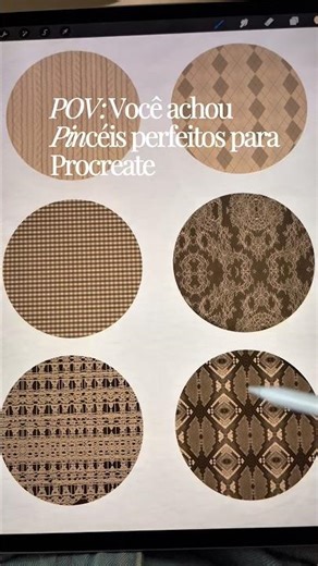 PINCÉIS DE TECIDOS PARA PROCREATE