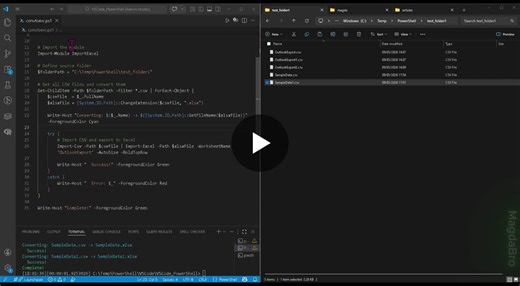 #powershell #automation #dataanalytics #datamanagement #it #techskills #dataskills #organisation #visualstudiocode #vscode #beginner #learningbydoing #coding #shorts #importexcel #efficiency… | Magdalena Bronowska