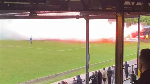 More Pyro from Celtic fans at Albion Rovers today