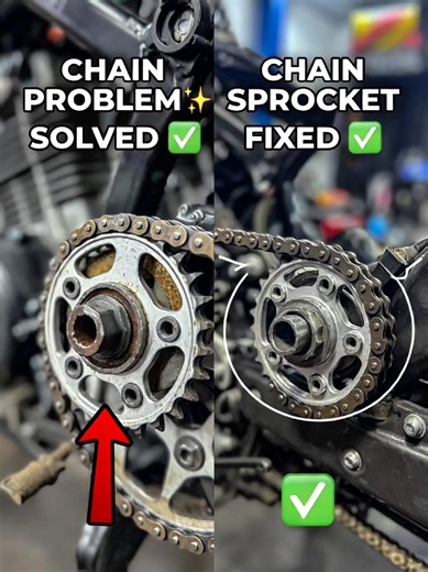 Bike Chain Sprocket Problem Solve 🔧 | CD70 Chain Adjustment Full Guide#bike #motorcycle #mechanic #cd70 #cg125