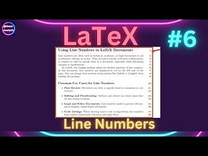 LaTex: Why and How to use line numbers in your document