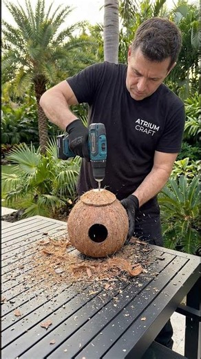 DIY Coconut Birdhouse Transformation | From Coconut Shell to Cozy Bird Nest