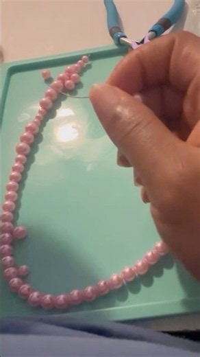 DIY Necklace Pearl Pink Necklace Tutorial #diy #necklace #necklaces #pearlnecklaces