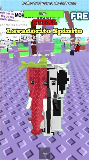 i got lavadorito spinito in new update in steal a brainrot admin abuse! #stealabrainot #roblox