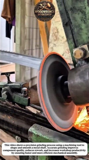 Precision Grinding Process on Metal Shaft | Workshop Machining Productivity