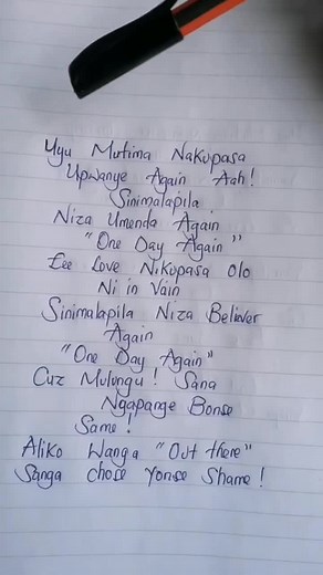 Lyrics Falling Neo Zambia: Handwritten Lyrics Video