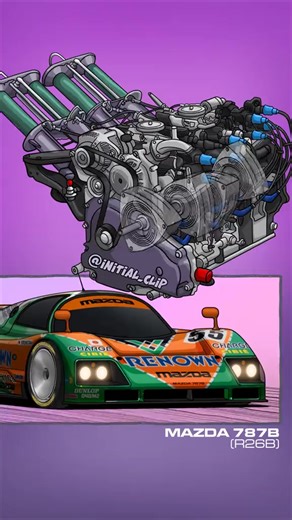 56K views · 1.5K reactions | The R26B Rotary high reeving four-rotor symphony that powered Mazda to Le Mans Glory #mazda787b #rotary #r26b | misfiRE | Facebook