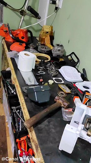 Restoration of an old Stihl 038. #mecanica #máquinas #Stihl