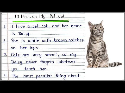 10 Lines Essay on My Pet Cat in English | My Pet Cat 10 Points | Few Lines & Sentences on My Pet Cat