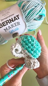 Mini but mighty! 🐙💥 These tiny no-sew crochet octopuses pack a big personality. Bold Bernat Maker Splash brings the perfect aquatic look to these little sea critters. Get the pattern from Repeat Crafter Me : https://bit.ly/4dpxORu | Yarnspirations