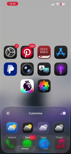 Bigger transparent icons!!#apple #ios #iphone #homescreen