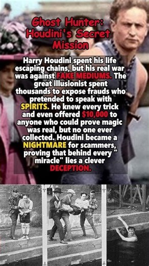 Ghost Hunter Houdini's Secret Mission 🤫🎩 #history
