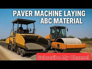 Paver Machine Laying ABC Material with Road Roller | Road Base Construction. @HaideryVlogs222