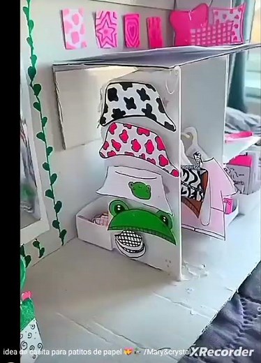 idea de casa para patitos de papel