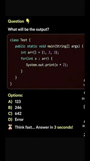 What Will be output? #corejava #interviewquestions #programming #trending #viral