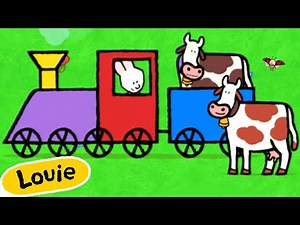 How To Draw A Train With Animals 🎨 ✐ Drawing Videos For Kids ✐ Cartoons for Kids