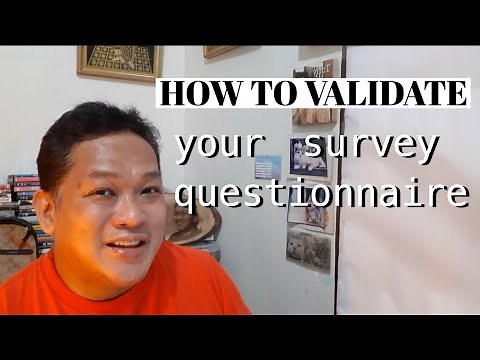 THESIS WRITING TIPS: How to Validate Your Survey Questionnaire