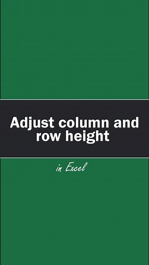 Easily and quickly resize Excel column width and row height with this ...